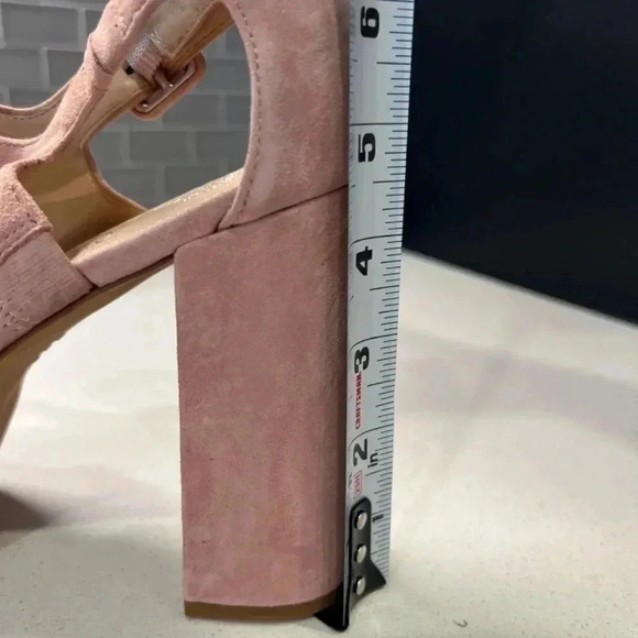 Vince Camuto Mauve Suede Block Heel Ankle Strap - Size 10 - Picture 6 of 14